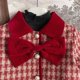 thumbnail image 5 of Conjuntos de blusas y camisas de cuello redondo y manga larga Suéter de punto para niños Cárdigan de flores Top de dos piezas y media falda Conjunto dulce y lindo Conjunto de poliéster para niños, 5 of 9