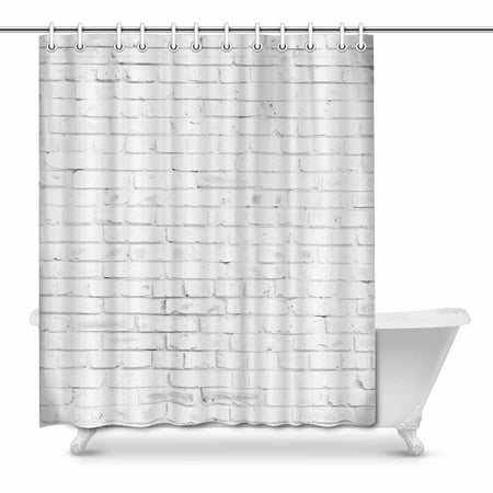 Mkhert Vintage White Brown Brick Wall Home Decor Waterproof