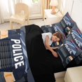 thumbnail image 5 of Manfei Police Car 7-Piece Twin Bedding,Boys Friendly Theme Bedding Comforter Set,Gray,Black Reversible, 5 of 7