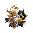 thumbnail image 2 of BESEW7 Halloween Wreath, Fall Garland Decor with Maple Leaves and Vine for Candle Holder, Farmhouse Table Centerpiece for Mantel Door Wall Window, 2 of 7