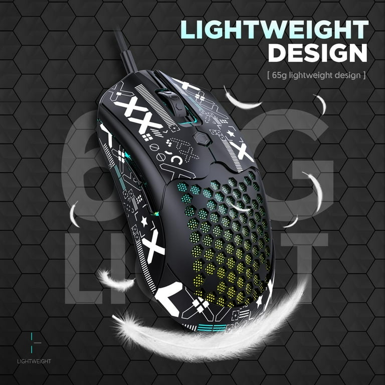 ZIYOULANG M5 Pro Ultralight Wired Gaming Mouse, Lightweight
