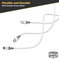 thumbnail image 3 of Scosche CA4WG-SP Strikeline 4ft Fast Charge & Sync USB-A to USB-C Charging Cable White/Gray, 3 of 5