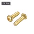 thumbnail image 3 of Uxcell M3x10mm Brass Machine Screws, Phillips Pan Head Fastener Bolts 36 Pack, 3 of 5