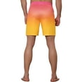 thumbnail image 3 of Unique Bargains Men's Contrast Color Summer Beach Colorful Swimwear Shorts 32 Pink Yellow, 3 of 6