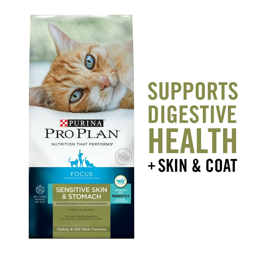 Purina Pro Plan Probiotics, Sensitive Skin & Stomach, Natural Dry Cat