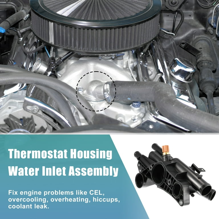 Motoforti Water Outlet Engine Coolant Thermostat Housing Assembly For Hyundai Sonata