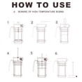 thumbnail image 4 of French Press Coffee Maker Gift Set Stainless Steel with Cleaning Brush and Scoop 9917-C001-04, 4 of 7