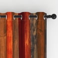 thumbnail image 6 of Lfeey Blackout Curtains with Wood Panels for Room Darkening, Brown, 42x63 Inches, Vintage, 2 Panels, 6 of 8