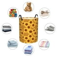 thumbnail image 6 of Fotbe Yellow Leopard Print Sunflower Laundry Basket with Handles, Waterproof Large Laundry Hamper, Wash Bag for Corner Dorm, Rolling Laundry Basket with Handles-Small, 6 of 8