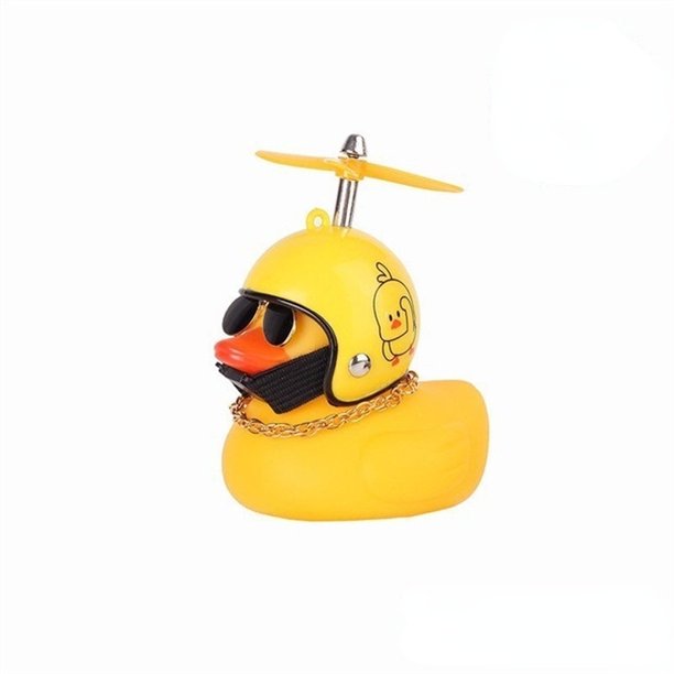 Accesorios De Automóvil Suministros Pato Juguetes Bicicleta De Goma Amarillo La Motocicleta