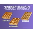 thumbnail image 5 of YBM Home Bamboo Utensil Drawer Organizer 18” x 12” x 2”, 5 of 9