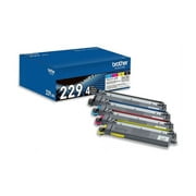 Brother TN229 Toner Cartridge Set, for Brother Printers, Black/Cyan/Yellow/Magenta, 4 Count, 4 Pack