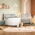 thumbnail image 5 of 5-In-1 Convertible Crib, New Zealand Pinewood Baby Bed,Baby Crib With 3 Height Adjustment, Non-Toxic Finish, Easy to Assemble, White, 5 of 13