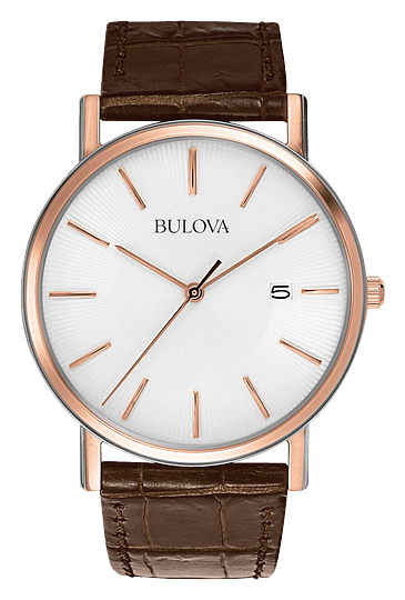Bulova Dress Series White Dial Brown Leather Men's Watch 98H51 | Walmart  Canada