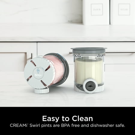 Ninja - Swirl by CREAMi Pints and Lids, 2 Pack - Grey Lids