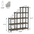 thumbnail image 7 of Tribesigns 12-shelf Bookcase, 5-tier Industrial Step Bookshelf for Home Office, Rustic Brown, 7 of 7