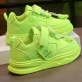 thumbnail image 4 of TIREOW Boys Girls Memory Bubble Flat Sneakers Running Tennis Casual Lightweight Breathable Lace-Up Y2K Adjustable Strap Sports Sneakers Slip-On Athletic Shoes, 4 of 4