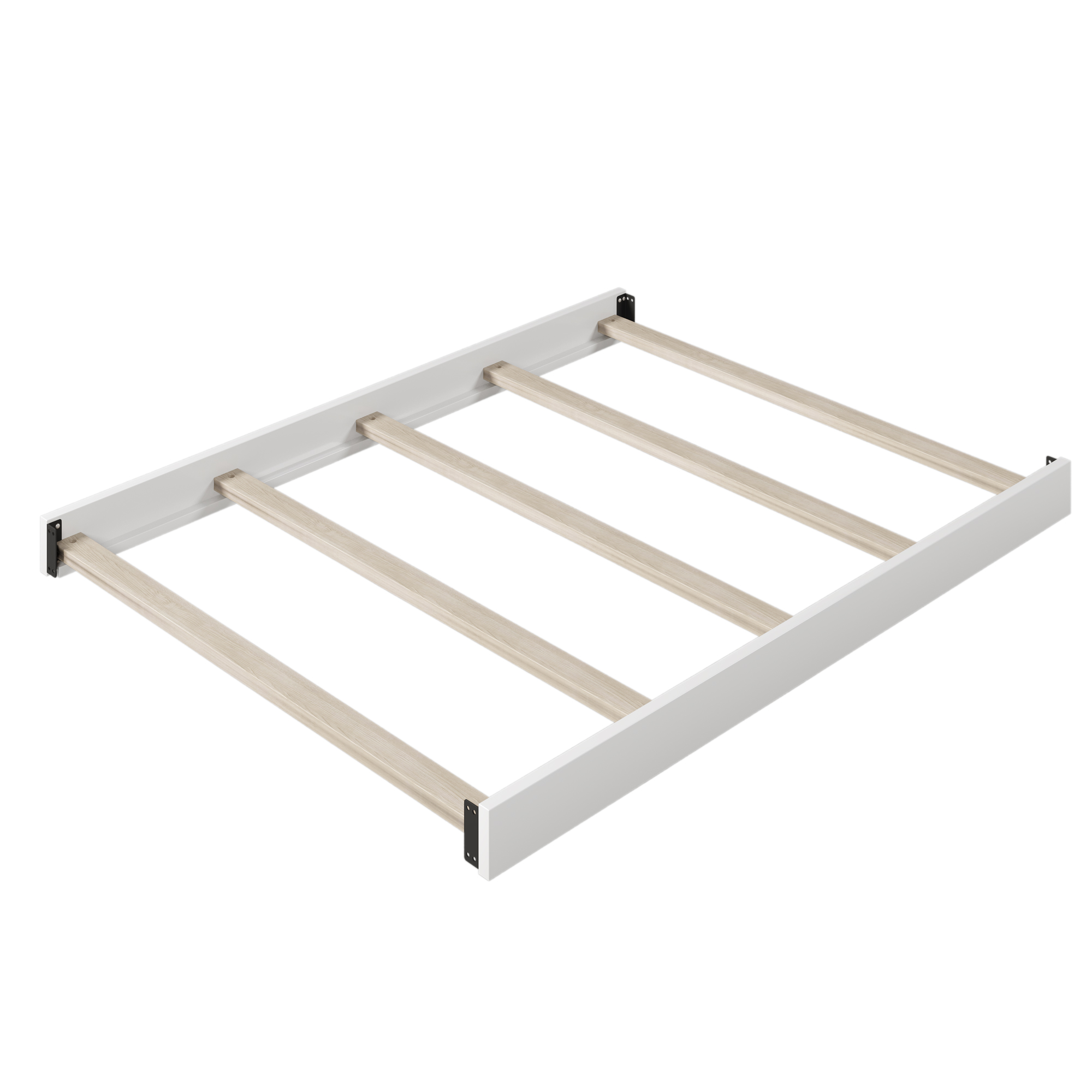BORNMIO Full Size Conversion Kit Bed Rails for Convertible Crib, White