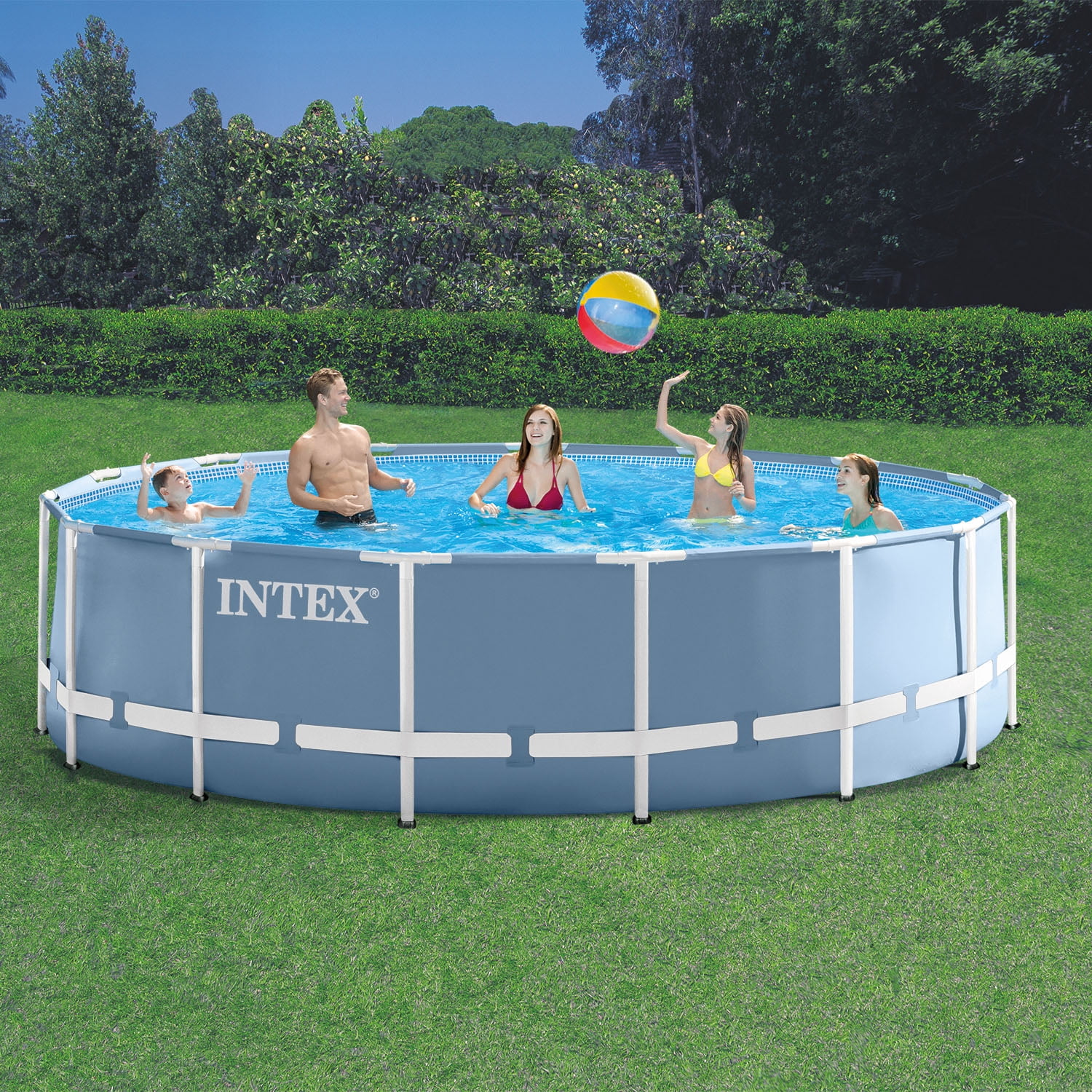 Intex 16' x 48" Prism Frame Above Ground Swimming Pool with Filter Pump, BOX 1 by INTEX TRADING LTD