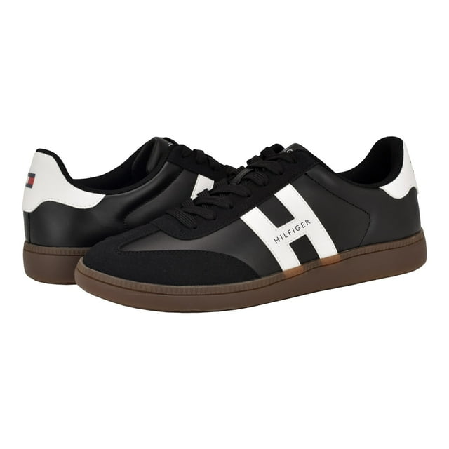 Zapatilla Tommy Hilfiger Berge para hombre, color negro/blanco, talla 13