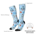 thumbnail image 4 of Fotbe Cartoon Rocket With Space Calcetas Divertidas Estampadas para Hombre y Mujer, Calcetas de Algodón hasta la Rodilla para Caminar, Correr, Enfermería y Embarazo, 4 of 6