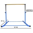 thumbnail image 3 of GYMPROS Barre de Gymnastique pour Enfants, Barre Kip Extensible 3 Pi à 5 Pi, Barre de Gymnastique Barre Horizontale, Barre d'Entraînement Junior à Hauteur Réglable HD, Jambes Courbées Robustes, Équipement d'Entraînement de Gymnastique à Domicile (Bleu), 3 of 8