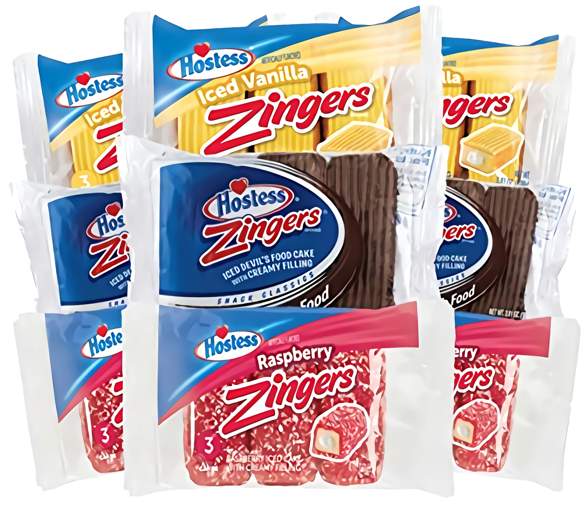 Tribeca Curations | Zingers Variety Pack | Iced Devil's Food, Iced Vanilla, Berry | Pack of 9 (27 Total Zingers)