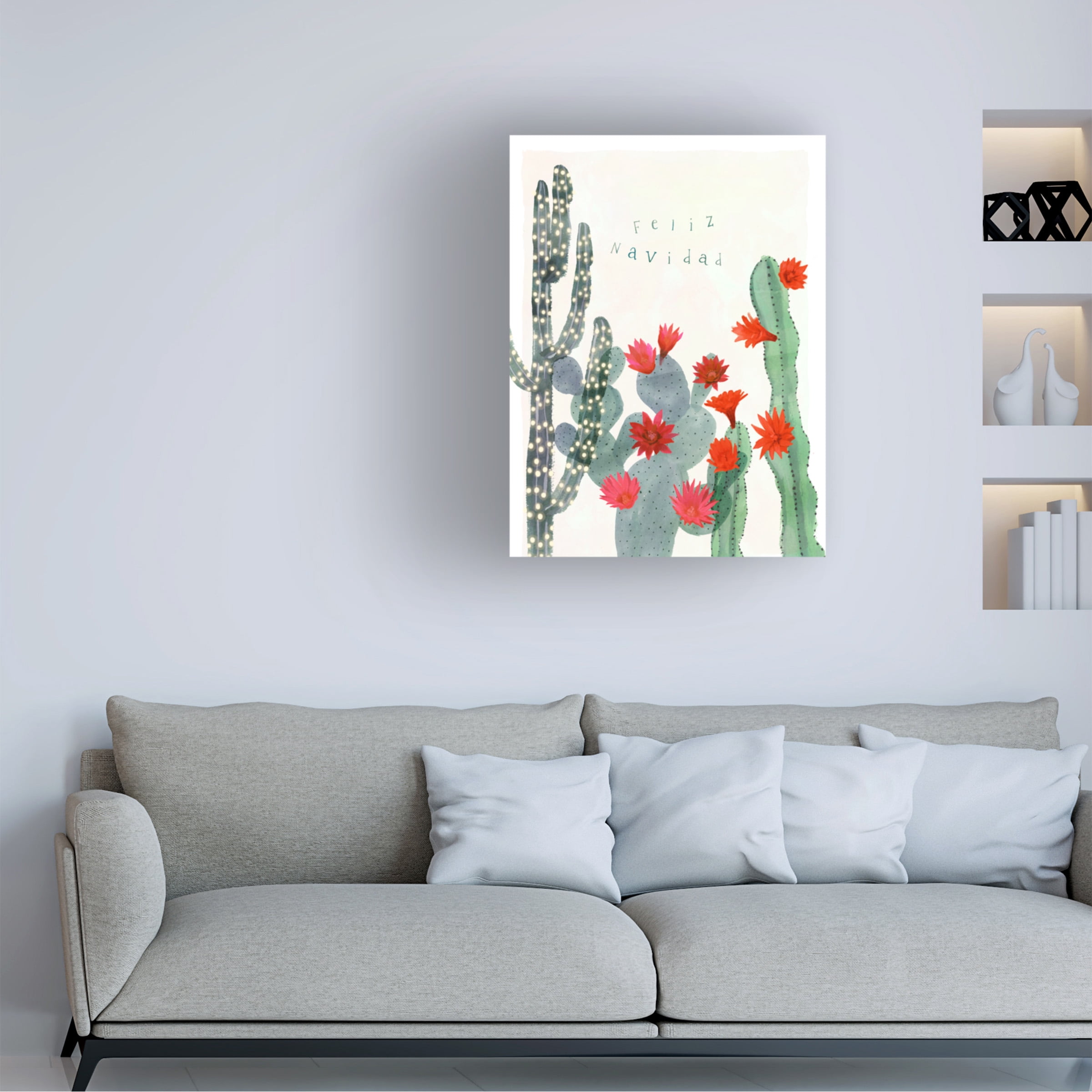 Victoria Borges 'Desert Christmas Cactus II' Canvas Art