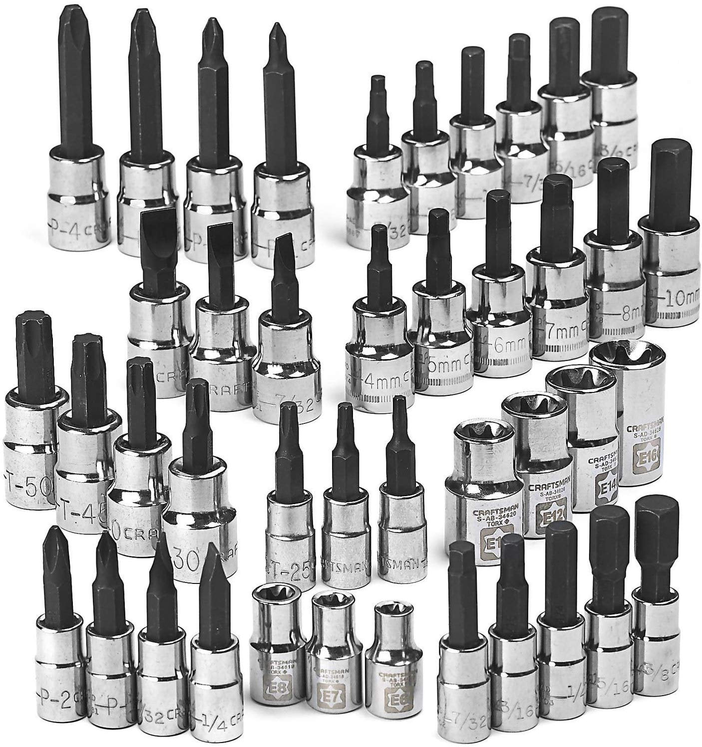 Craftsman 42 pc. Hex and Torx Bit Socket Super Set, 1/4 and