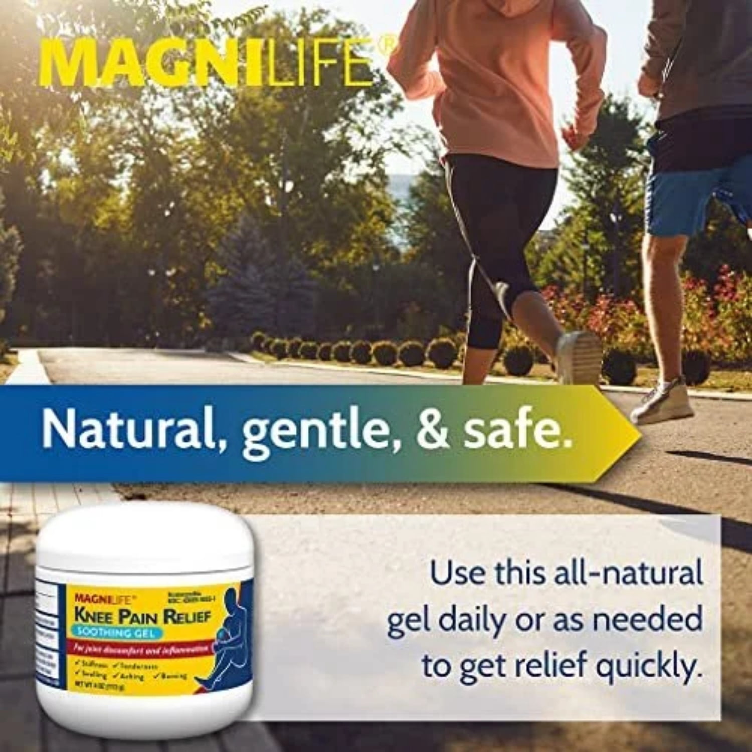 (2 pack) MagniLife Fast Acting Natural Knee Pain Relief Gel 4.0 oz