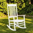 thumbnail image 2 of Tcbosik Rocking Chair, Outdoor Rocker with High Back, Lounge Chair for Lawn, Garden, Backyard, White, 2 of 8