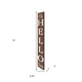 thumbnail image 6 of HomeRoots 634450 72 in. Brown & White Solid Wood Hello Porch Sign, 6 of 6