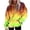 Yellow——Fall Savings, variant on Oiangi Women's Plus Size Hoodie Fall Long Sleeve Drawstring Tie Dye Sweatshirts Casual Graphic Halloween Pullovers with Pockets Hot Pink M