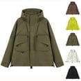 thumbnail image 3 of Birdeem Manteau à Capuchon Tactique pour Femme, Coupe-Vent Hydrofuge avec Multiples Poches, Manteau d'Extérieur à Manches Longues pour la Randonnée et le Mode Urbaine Décontracté, 3 of 7