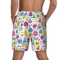 thumbnail image 4 of Uemuo Doodle Fruits Pattern Mens Swim Trunks Quick Dry Board Shorts with Mesh Lining, Stretch Beach Shorts Quick Dry No-Chafing Board Shorts-3X-Large, 4 of 9