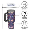 thumbnail image 4 of Christmas 40oz Tumbler– Stainless Steel Insulated Tumbler with Handle and Straw, Large Capacity Travel Cup for Hot & Cold Drinks, 4 of 7