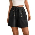 thumbnail image 1 of FNFYFH Clearance Womens Running Loose Fit Solid Color Summer Athletic Shorts Quick Dry Training Shorts，Black, 1 of 7