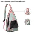 thumbnail image 3 of Watercolor Flower Sling Bag - Soft Botanical Garden Print, Multi-Functional Shoulder Pack, 3 of 4