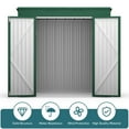 thumbnail image 5 of 6x4 ft Outdoor Storage Shed on Sale, Sheds & Outdoor Storage with Lockable Doors, Metal Garden Shed by Durable Galvanized Steel for Patio, Lawn, Green, 5 of 10
