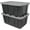 Black and Gray, variant on CX BLACK & YELLOW, 27-Gallon Heavy Duty Tough Storage Container & Snap-Tight Lid, (14.3H x 20.6W x 30.6D), Weather-Resistant Design and Stackable Organization Tote [2 Pack]