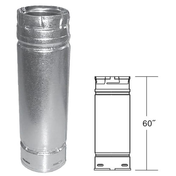 Duravent 3Pvl-60 3" Inner Diameter - Stainless Steel