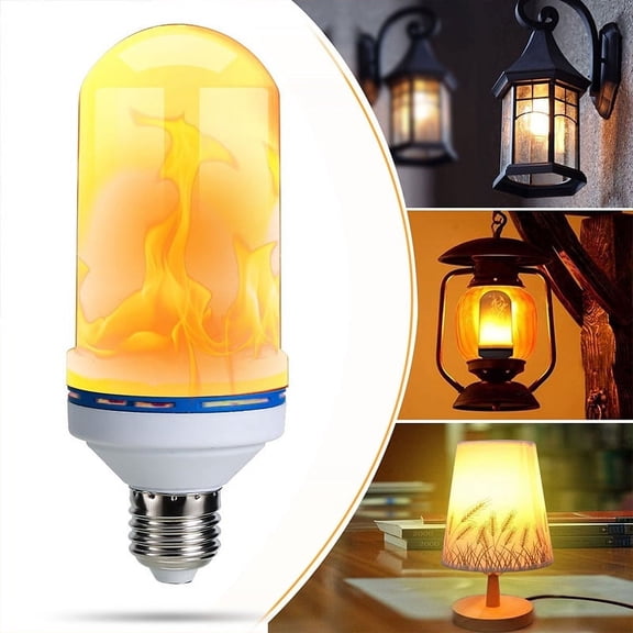 Lighting Fixture Bulb LED E27 360° Flame Flickering Effect Light Bulb Decorative Holiday Lamp