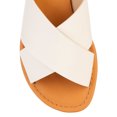 thumbnail image 6 of Melrose Ave. Los Angeles Women's Vegan Leather Crossband Flat Slide Sandals, 6 of 6