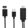 thumbnail image 2 of Cable adaptador AV HDMI HDTV USB 2.0 macho + USB 2.0 hembra 1080P para iPhone/iPad y teléfonos inteligentes Android (negro), 2 of 4