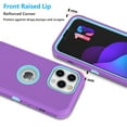 thumbnail image 4 of Njjex Case for iPhone 13 Pro,13,13 Pro Max,Sturdy Phone Case for iPhone 13 Pro 6.1",Full-Body Shockproof Protection Heavy Duty Armor Hard Plastic Rubber Rugged Bumper 3-in-1 Case Cover - Purple, 4 of 7