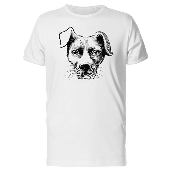 Cool Puppy Head Sketch Tee Men's -Image by Shutterstock