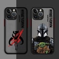 thumbnail image 5 of Funda de teléfono de Star Wars The Mandalorians, carcasa trasera transparente mate para iPhone 15, 14, 13, 12, 11 Pro Max, X, XR, XSMax, 7, 8 Plus, 5 of 5