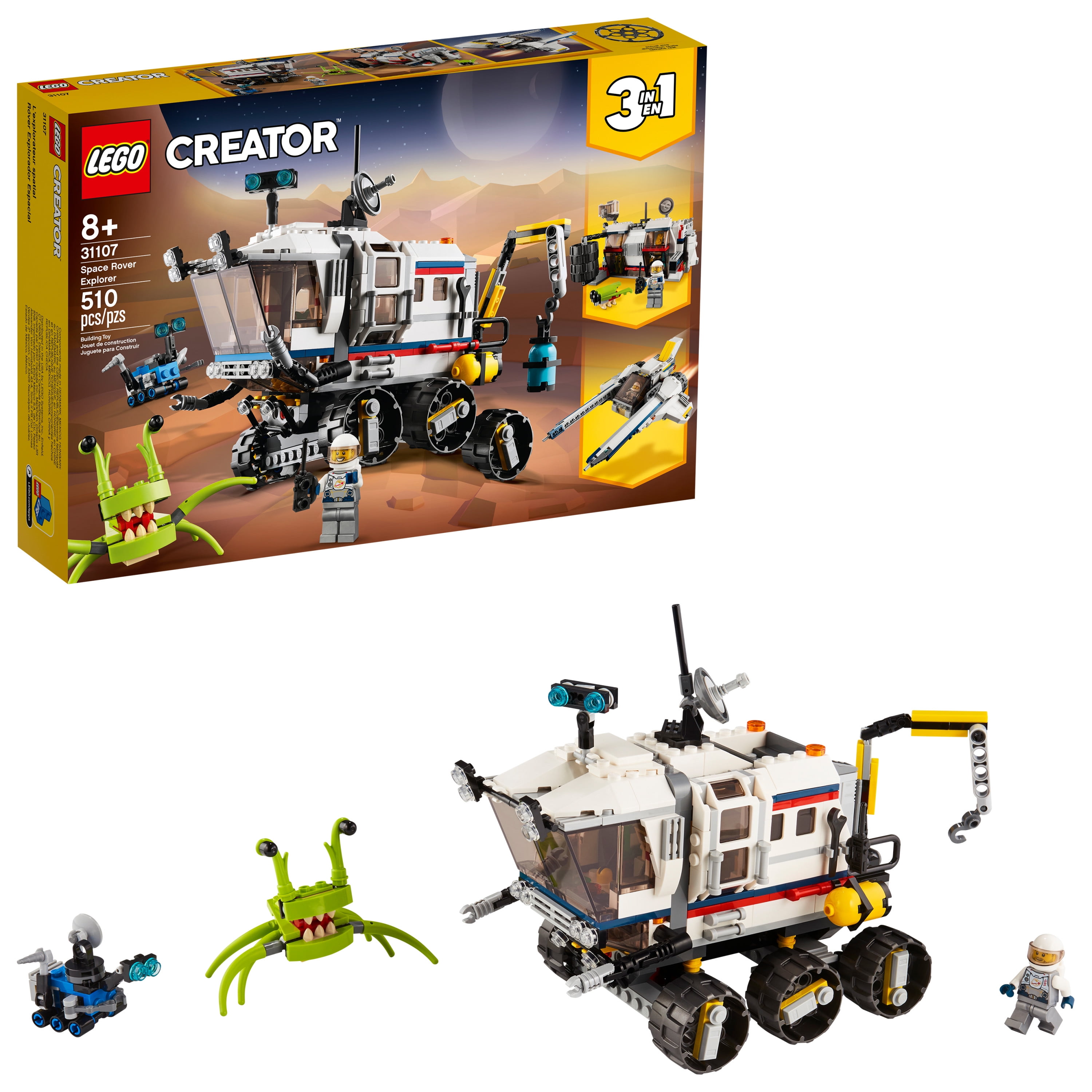 LEGO Creator 3in1 Space Rover Explorer Building Set 31107 Age 5 510pcs