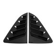 thumbnail image 4 of Cubierta protectora de persiana de ventana lateral, elegante, resistente, embellecedor de persianas triangulares para Mk5 6R 6C, negro brillante, 1 par, 4 of 8