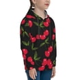 thumbnail image 3 of Goofa Cherry Pattern Hooded Sweatshirt for Youth Trendy youth sweatshirt Casual Hoodie for Boys and Girls-Medium, 3 of 6